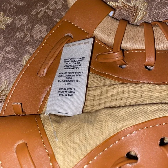 Soft Surroundings Tan and Cream Tote Bag - Picture 3 of 6